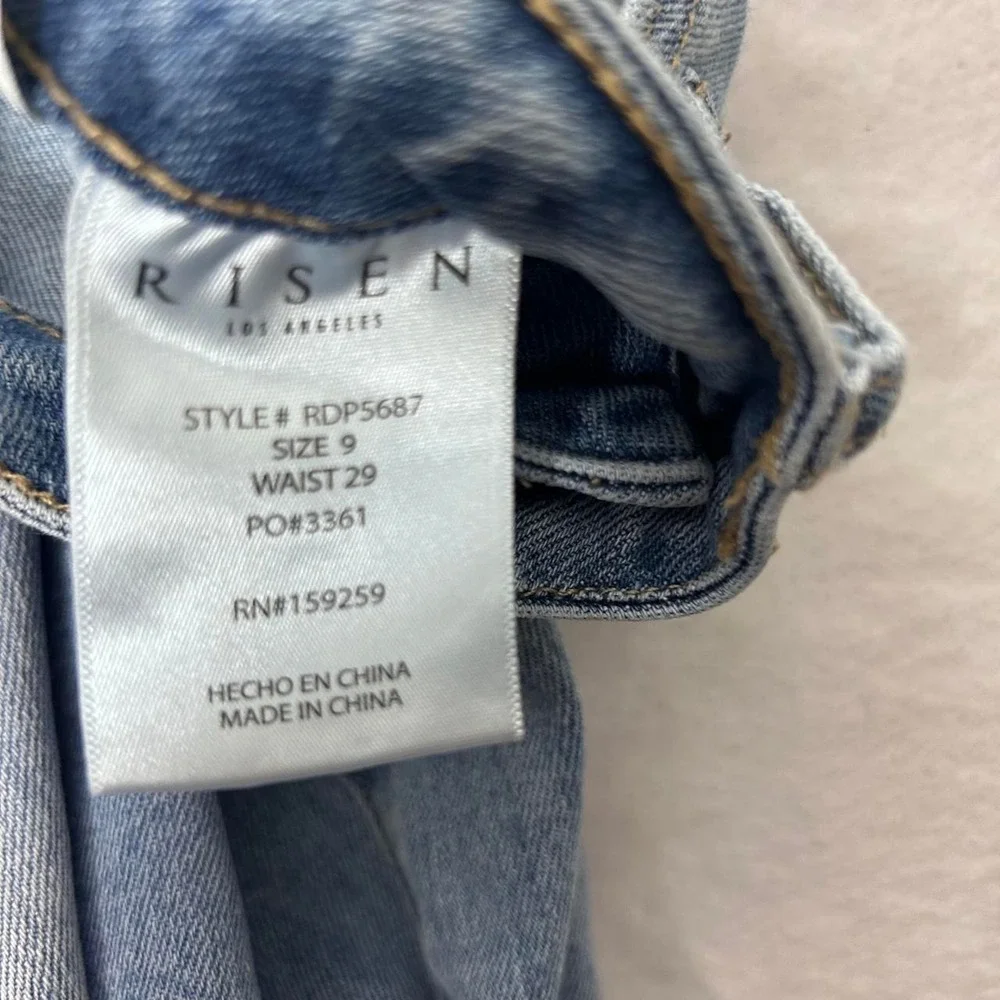 Risen Jeans blue wide leg jeans cropped Size 29